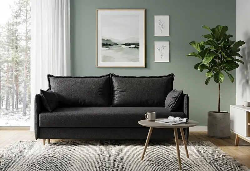 Sofa rozkładana Soreno A - duże spanie — wizualizacja wygenerowana z pomocą AI